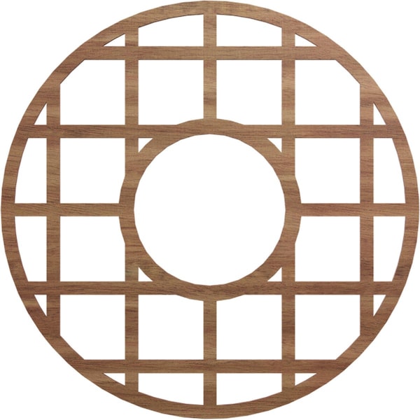 Ekena Millwork O'Neal Wood Fretwork Pierced Ceiling Medallion, Walnut, 26"OD x 9 1/2"ID x 3/8"T CMWP26X26X0375ONWA - main